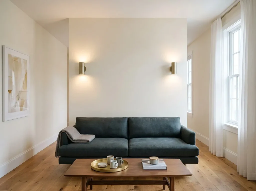 Interior of a well-appointed North Shore Massachusetts multi-family unit with quality party wall construction and acoustic separation.