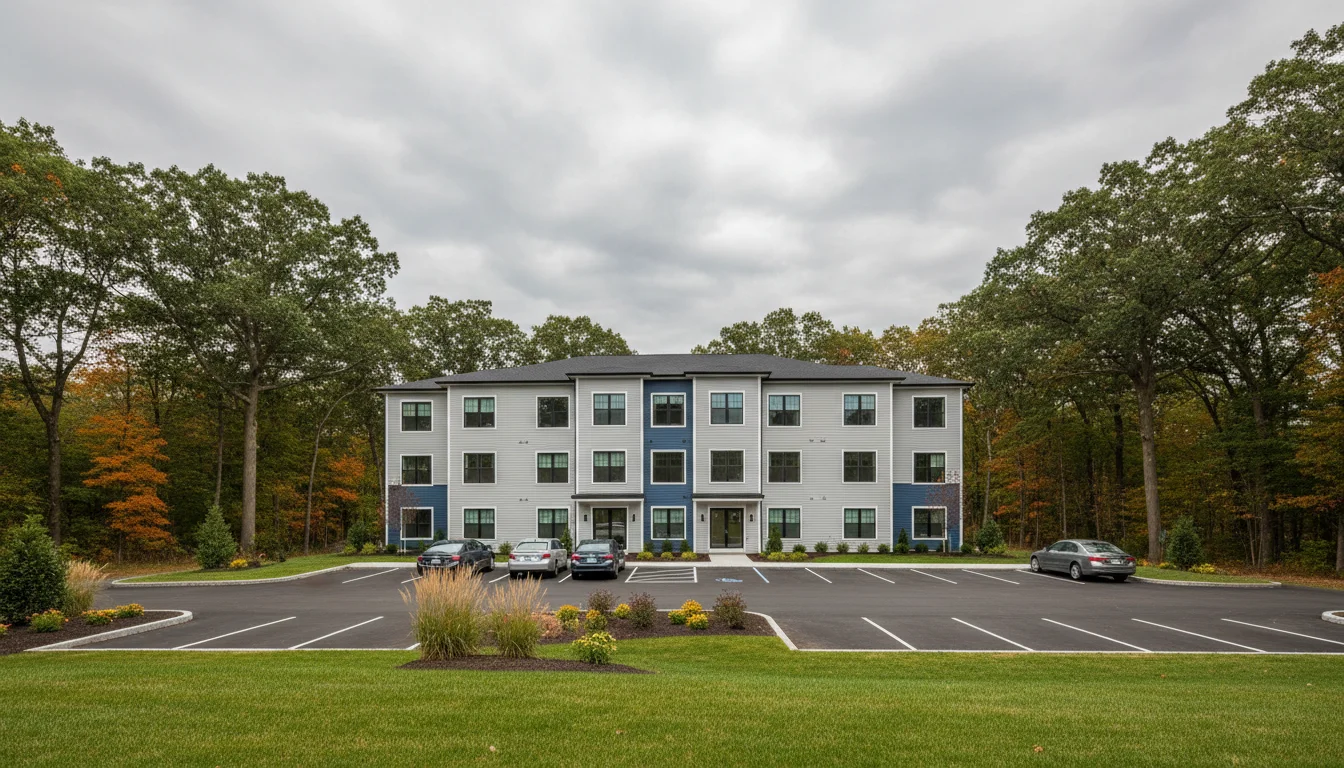 Completed multifamily housing development built under Chapter 40B in a Massachusetts community